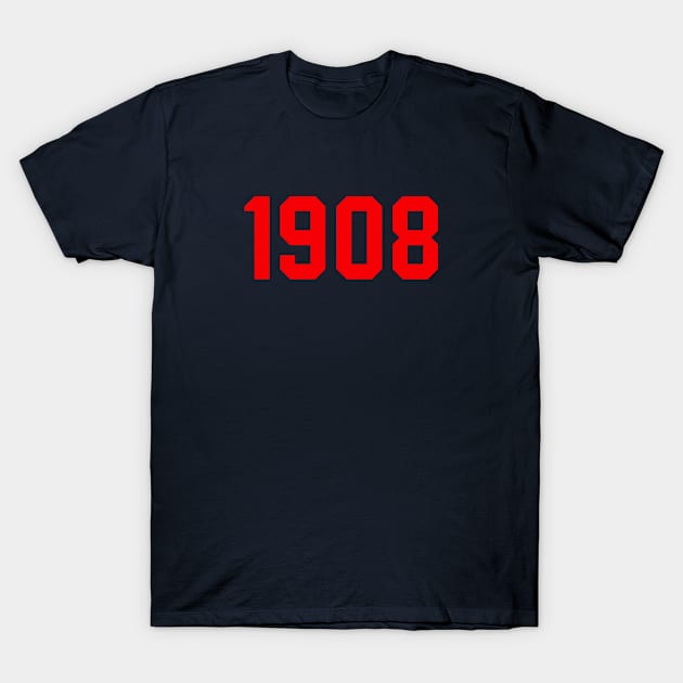 1908 San Lorenzo Red T-Shirt by VRedBaller